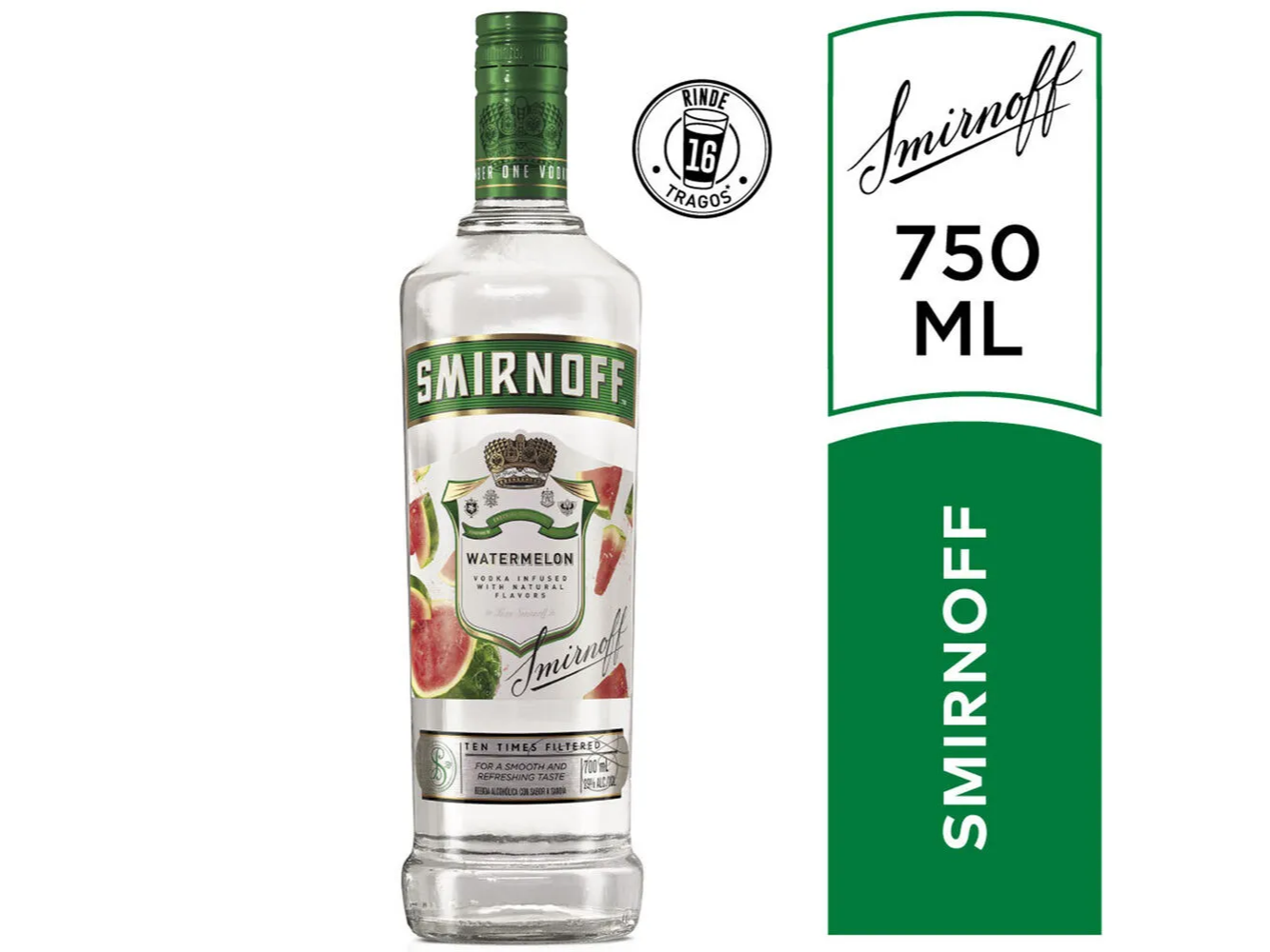 Vodka Watermelon Flavors Smirnoff x 700 cc