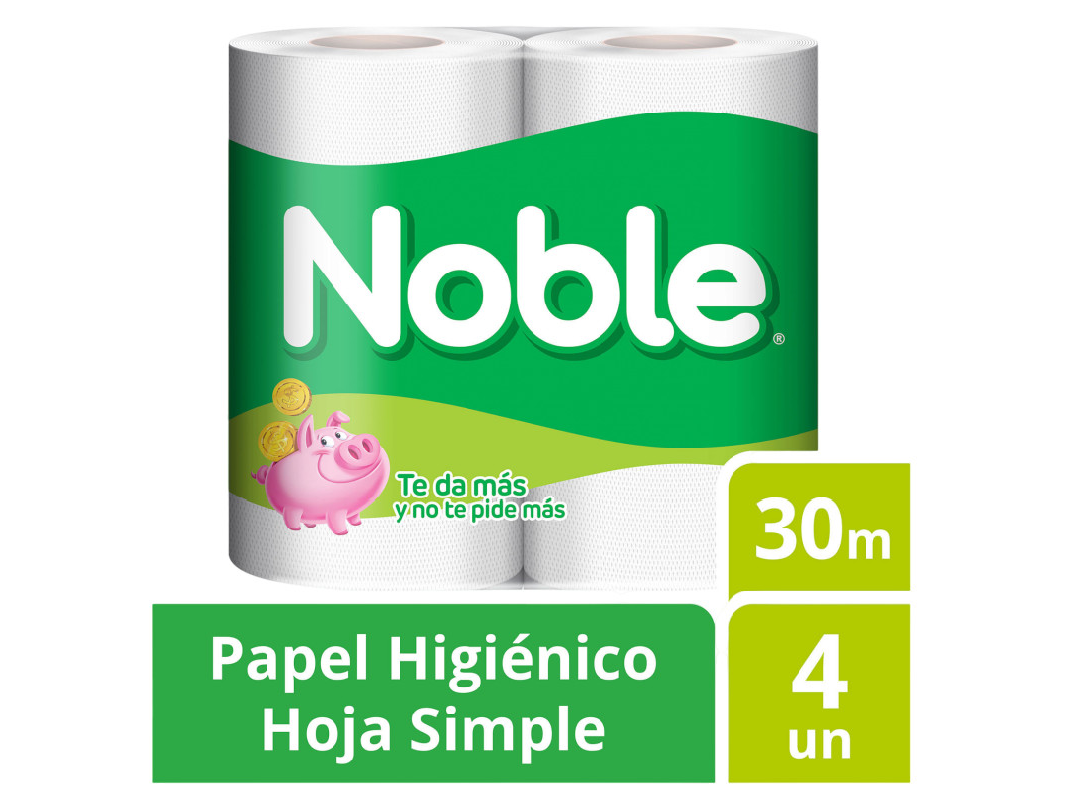 Papel higienico h/simple noble 4 x 30mt