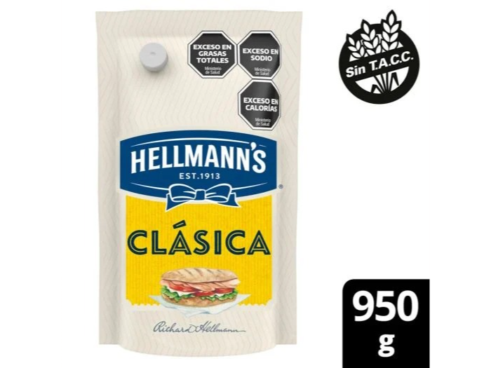 Mayonesa hellmanns doy pack x 950 g