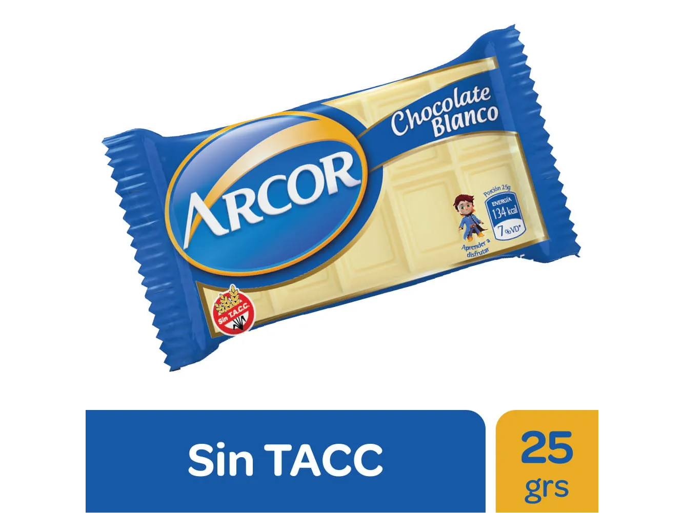 Chocolatin blanco arcor x 25gr