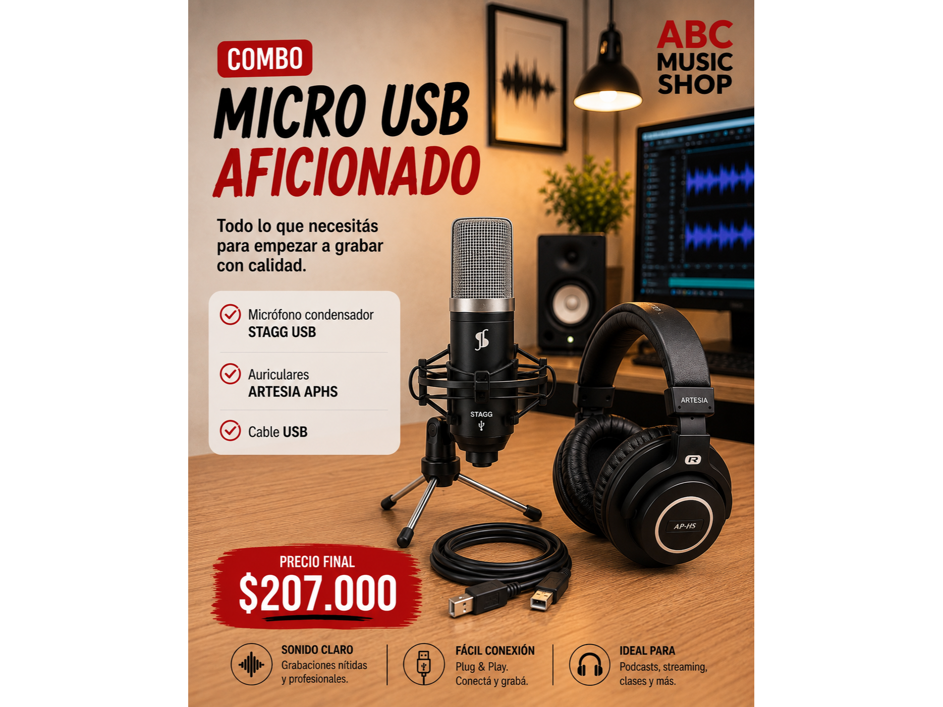 Combo Micro Usb + Auris