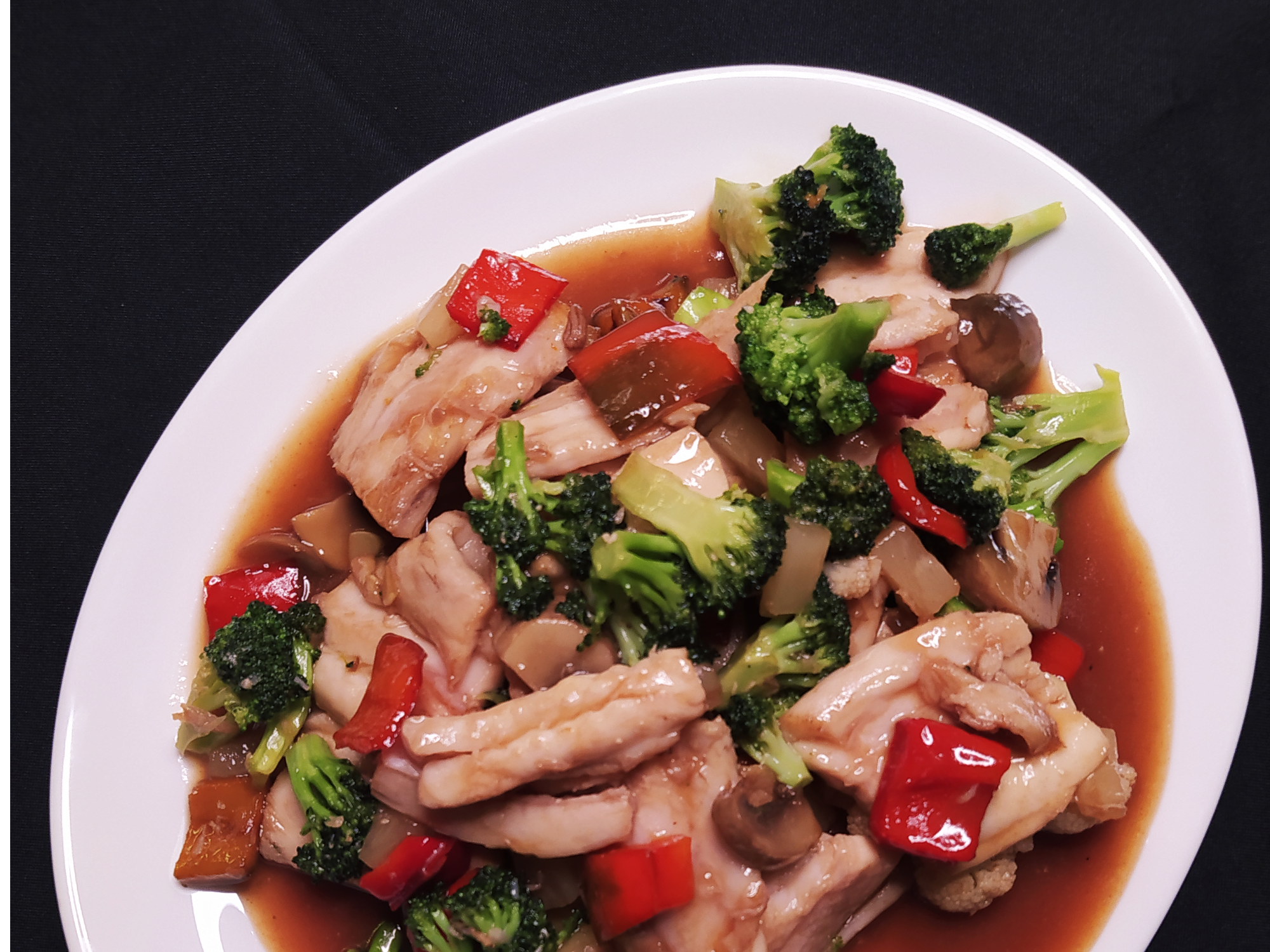 Pescado con Champignon