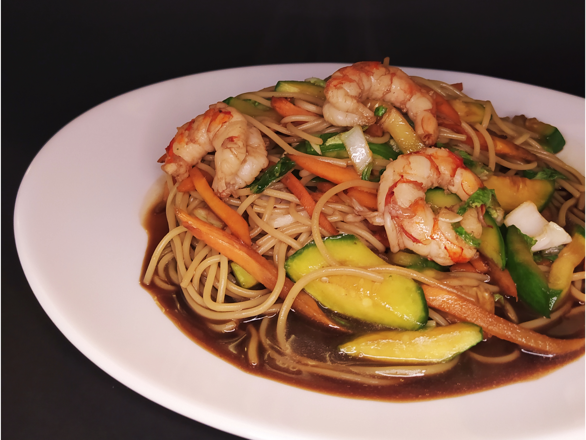 Chow Mein con Camaron