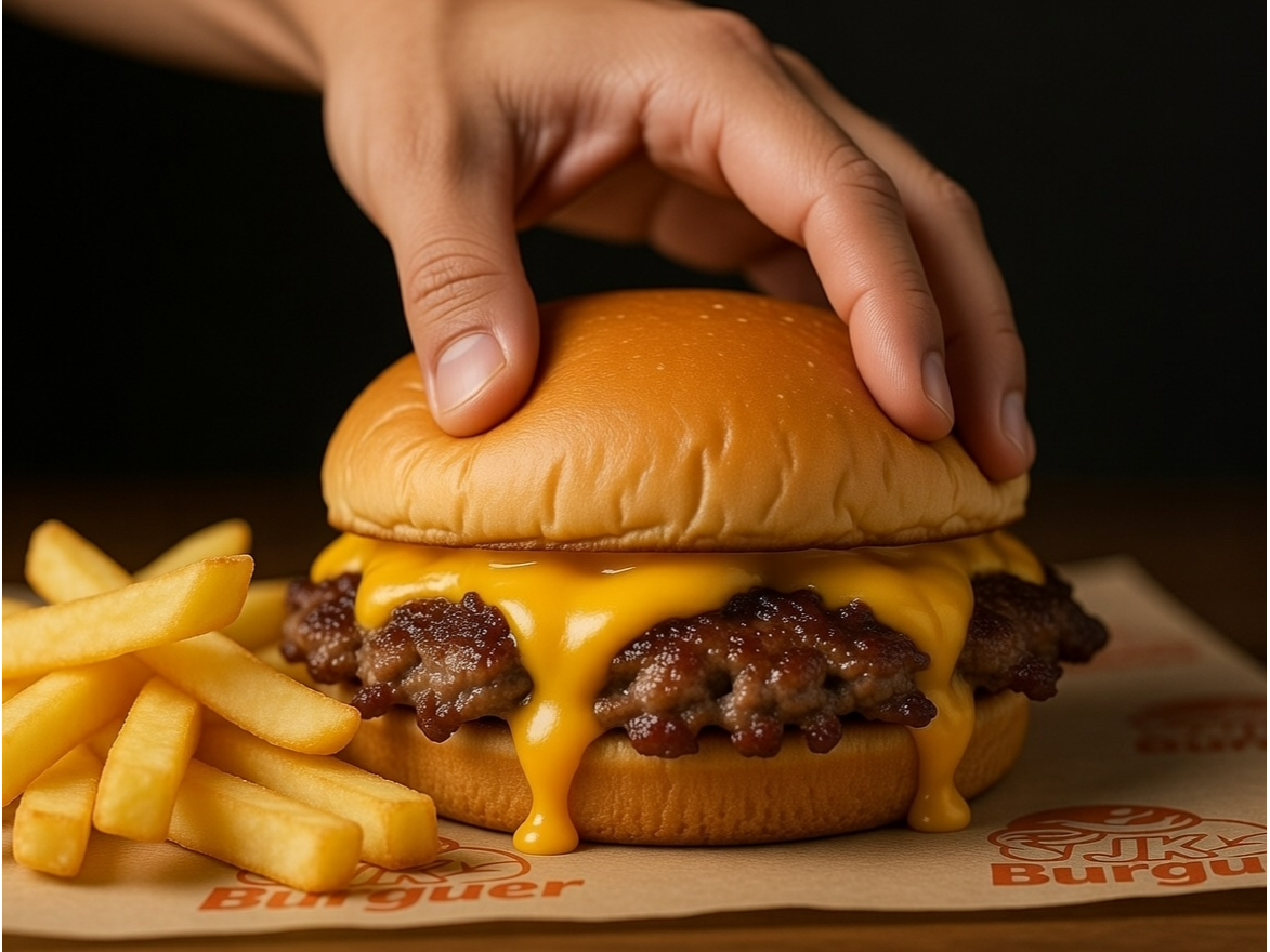 🔥 CHEESEBURGER + PAPAS