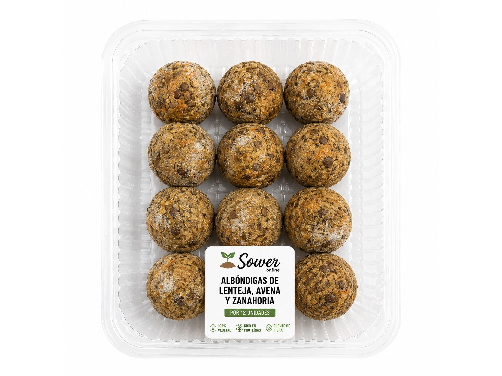 Albondigas de lenteja, avena y zanahoria.