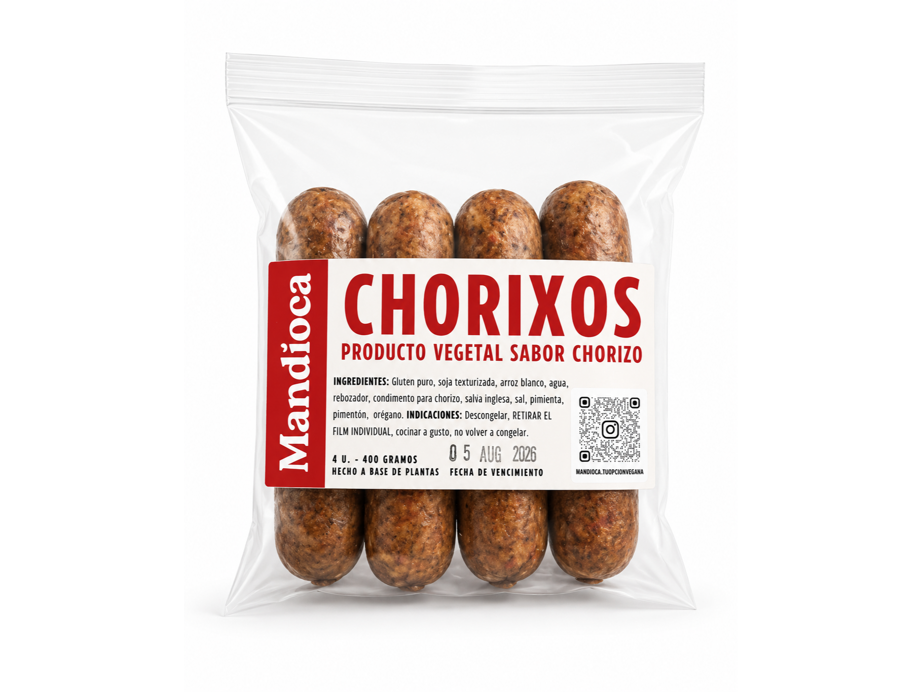 Chorizos de seitan MANDIOCA 4u