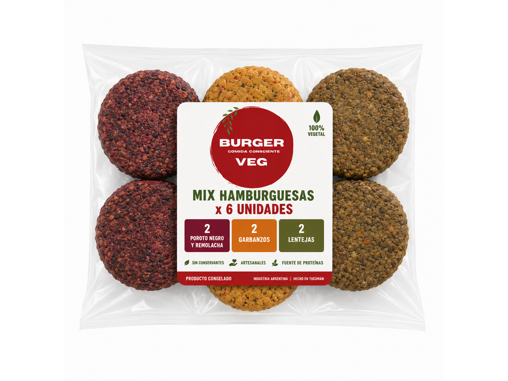 Mix hamburguesas veganas por 6u