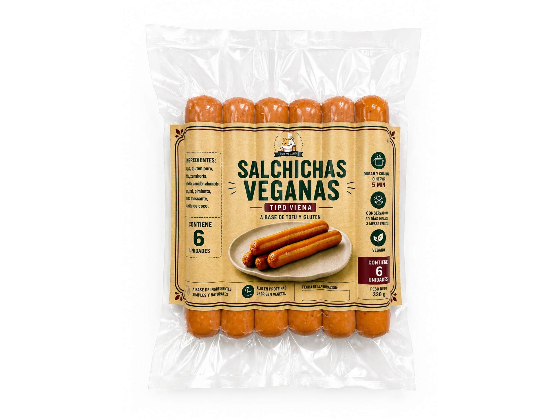 Salchichas Tipo Viena x6 Unidades