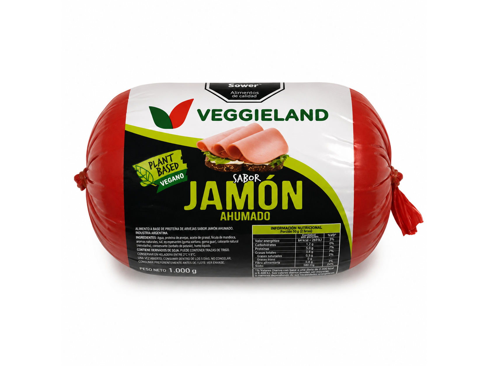 Jamón Vegano Ahumado Veggieland x 1 kg
