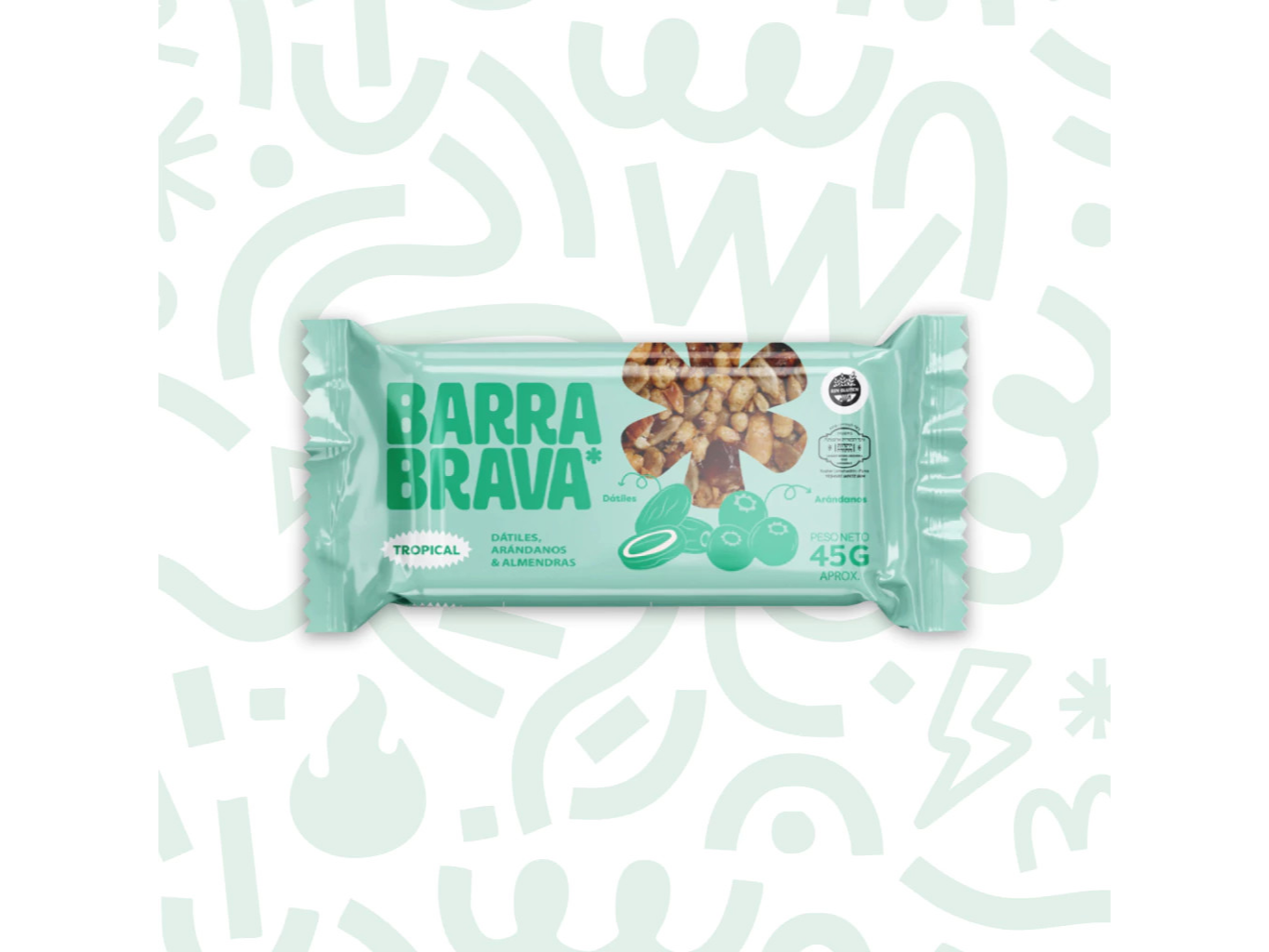 Barra Brava Tropical: Dátiles y Arándanos