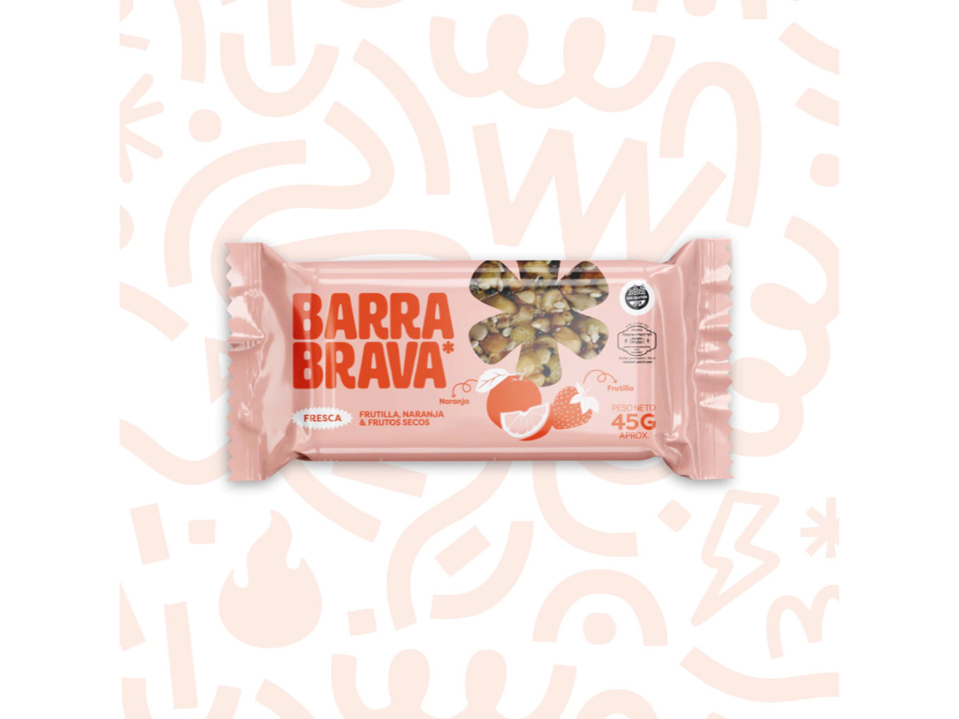Barra Brava Fresca: Frutilla y Naranja