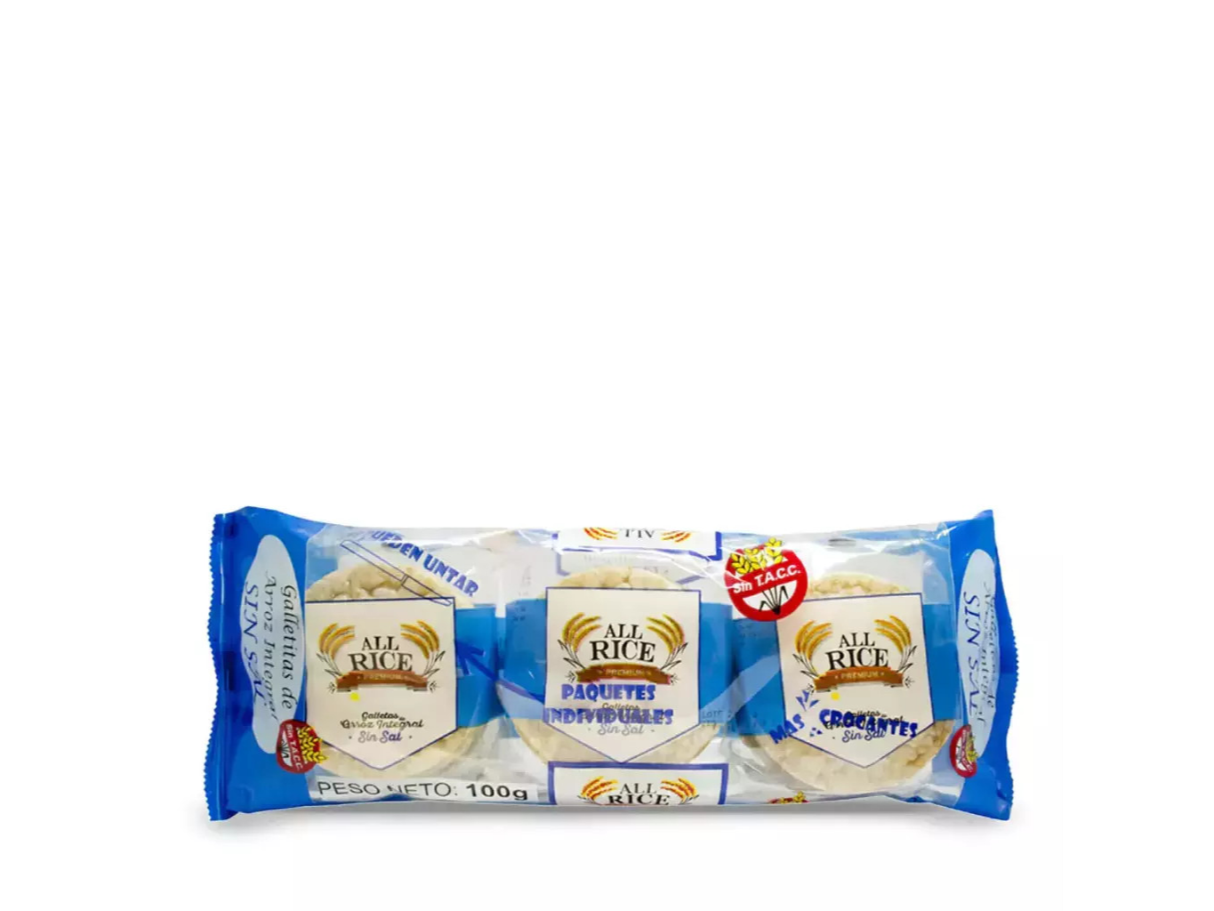 Galletas de Arroz Sin Sal Redondas