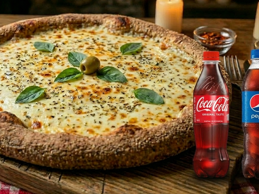 1 pizza + 2 gaseosas 500cc