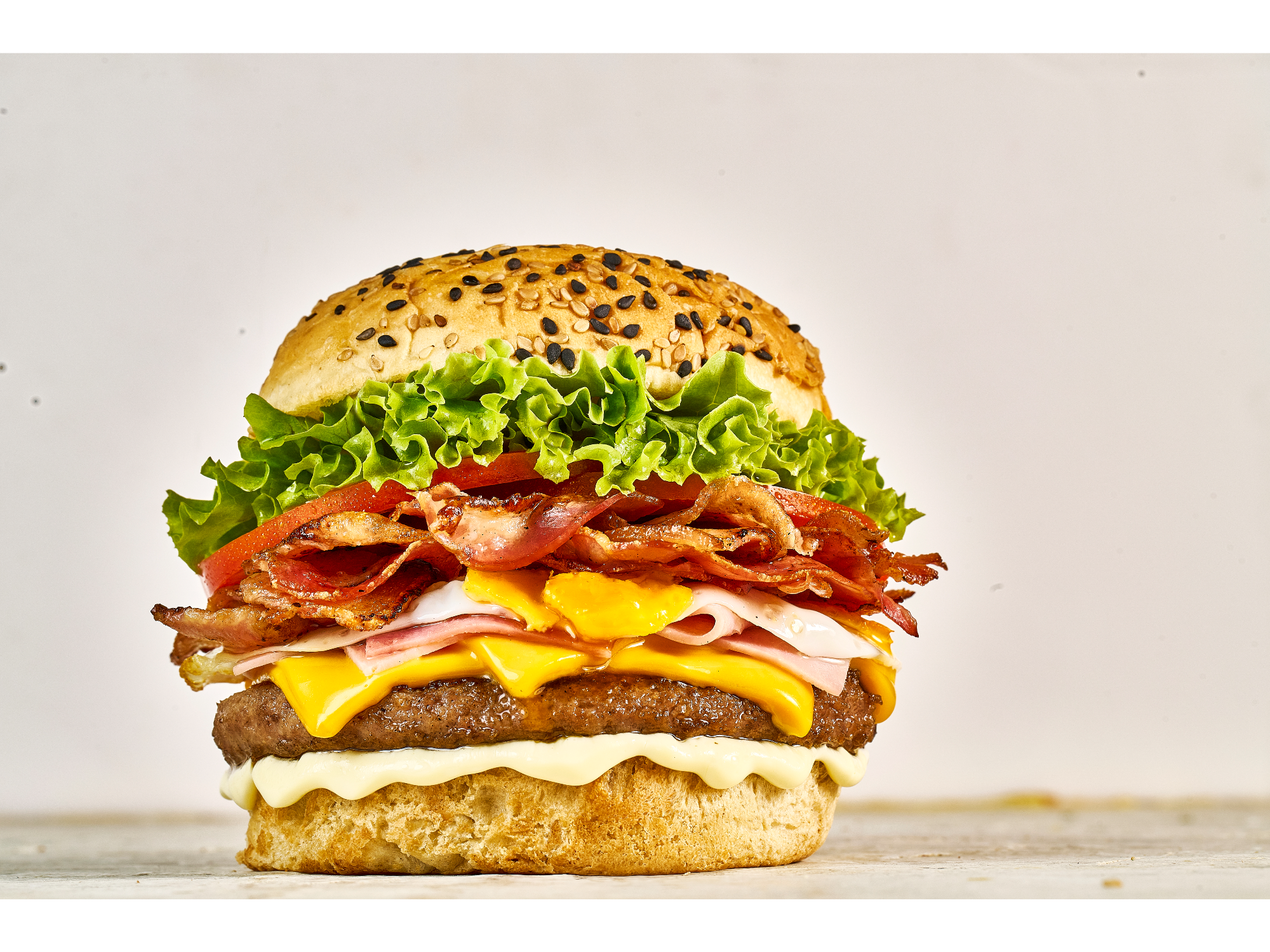 Hamburguesa bacón + papas