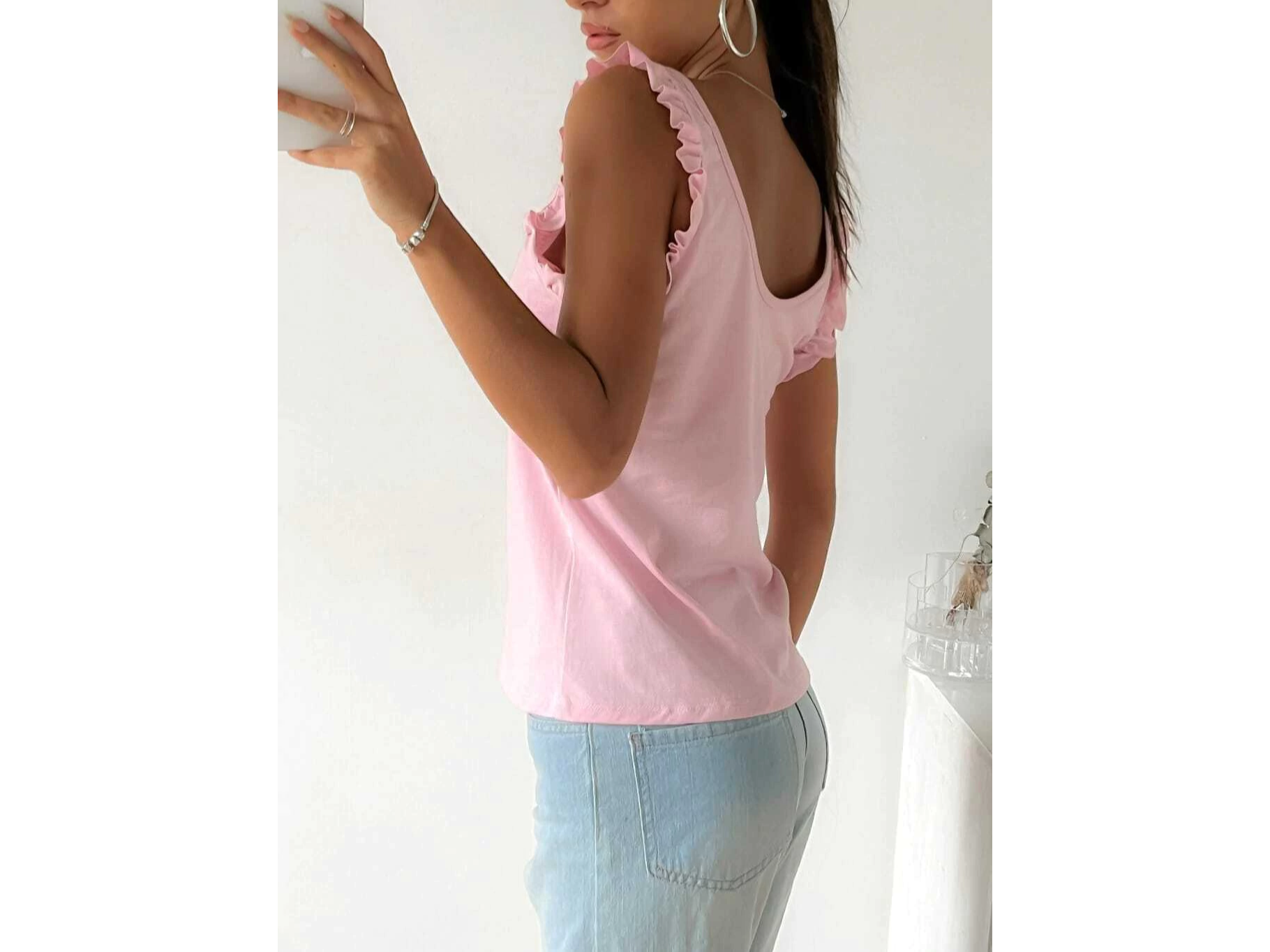 Musculosa algodón volados