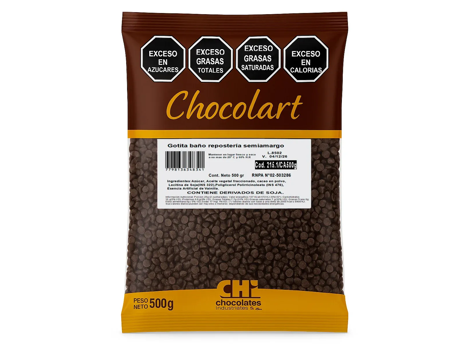 Chips de choco semiamargo