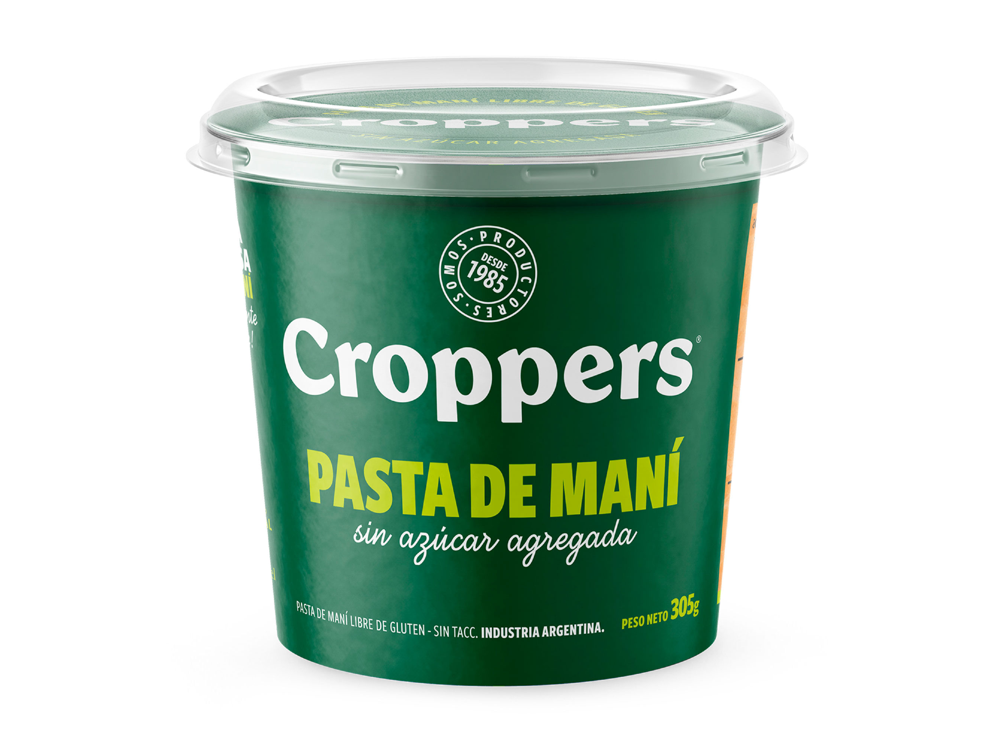Pasta de maní natural croppers