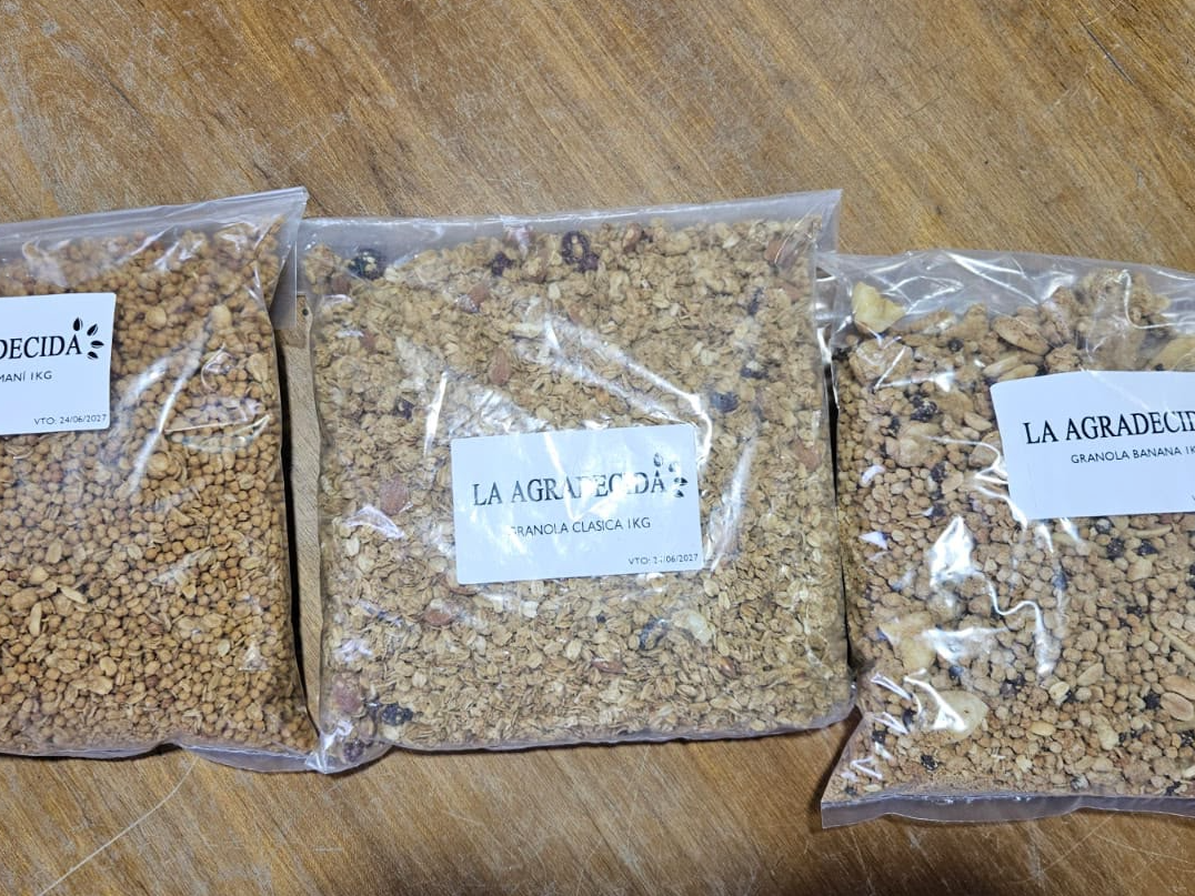 Granola proteica con pasta de mani
