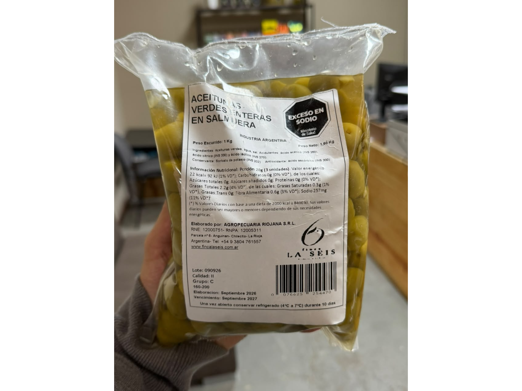 Aceituna verde c/c x kg
