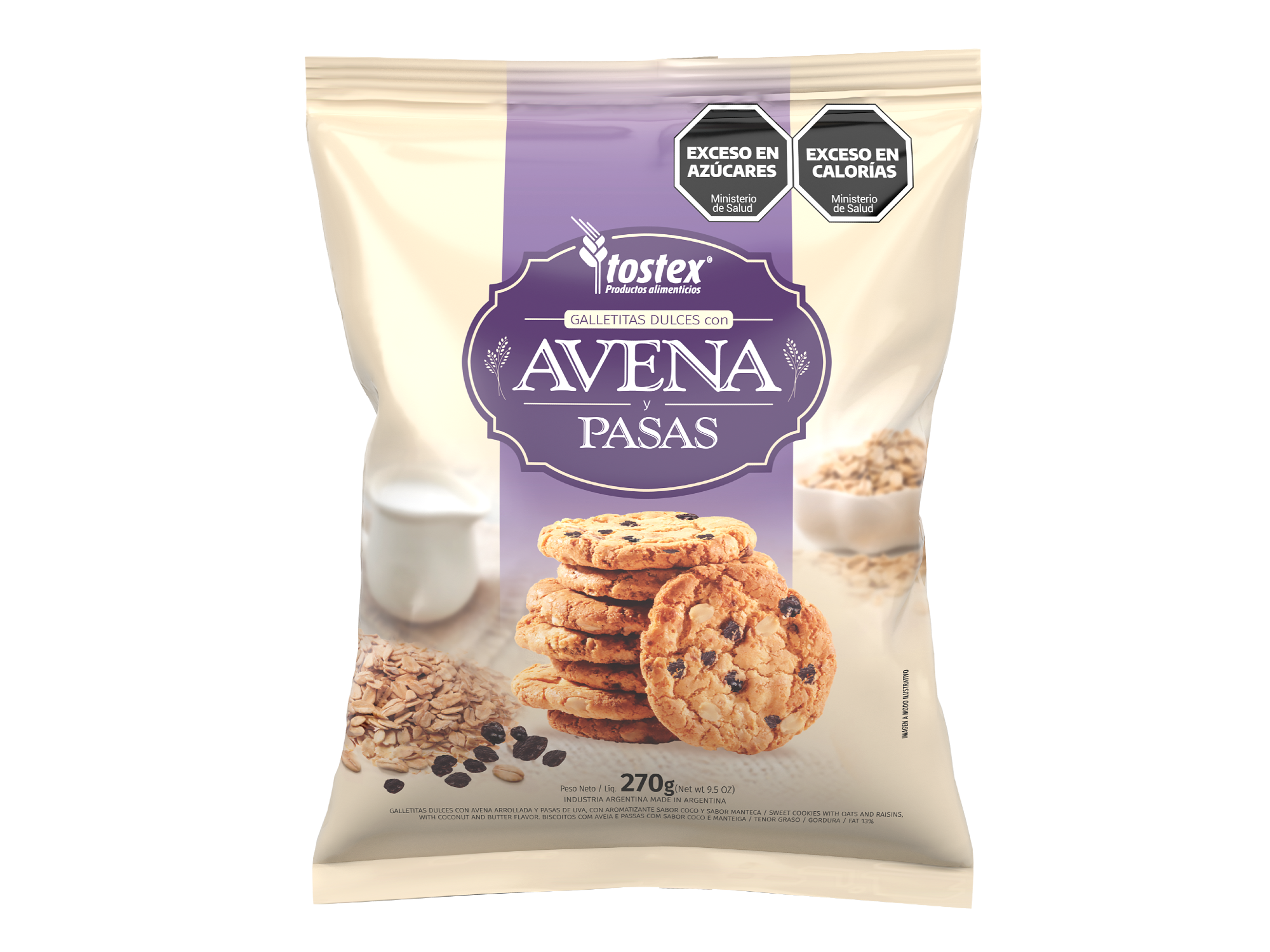 GALLETAS TOSTEX AVENA Y PASAS