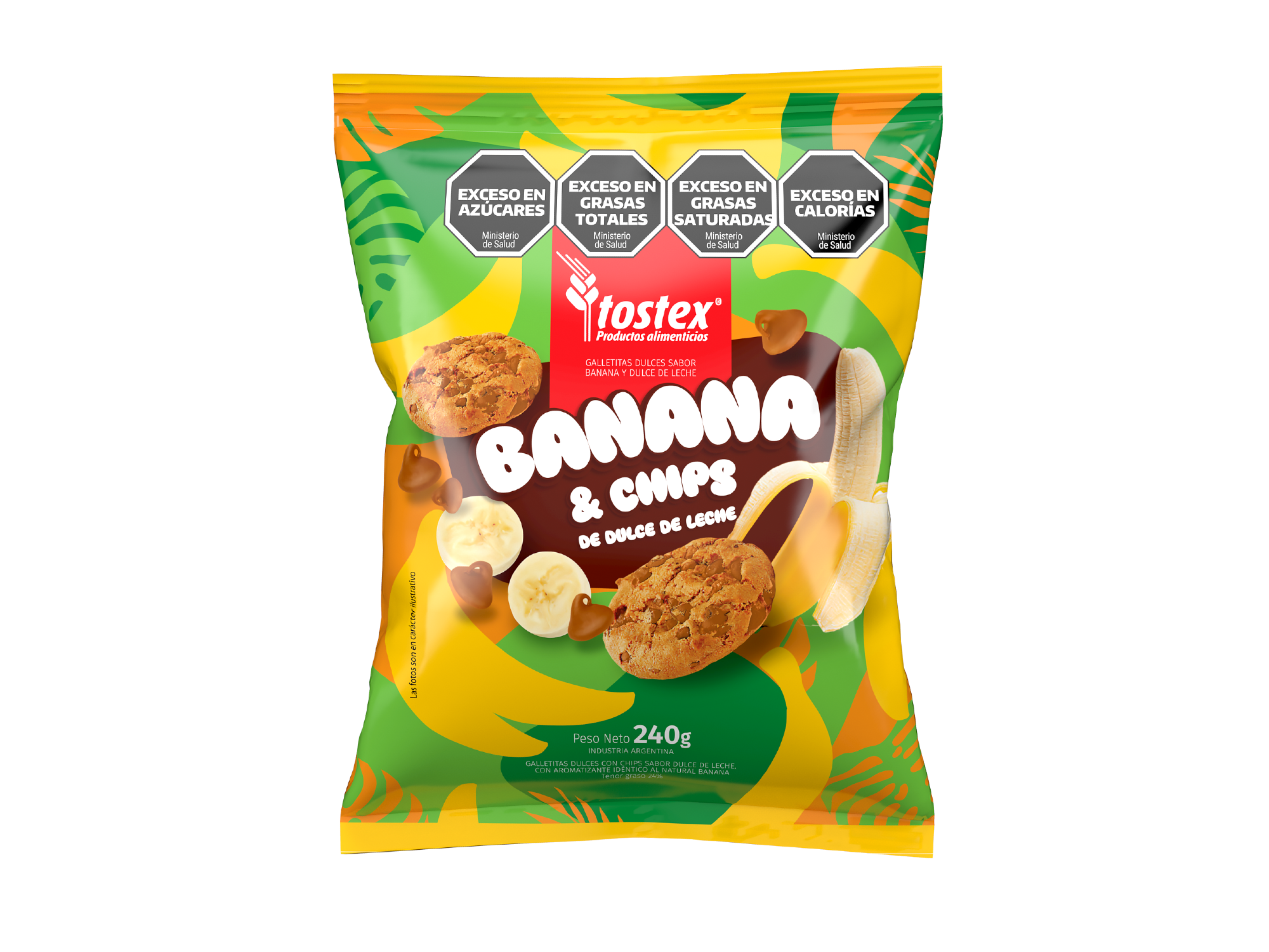 GALLETAS TOSTEX BANANA Y CHIPS