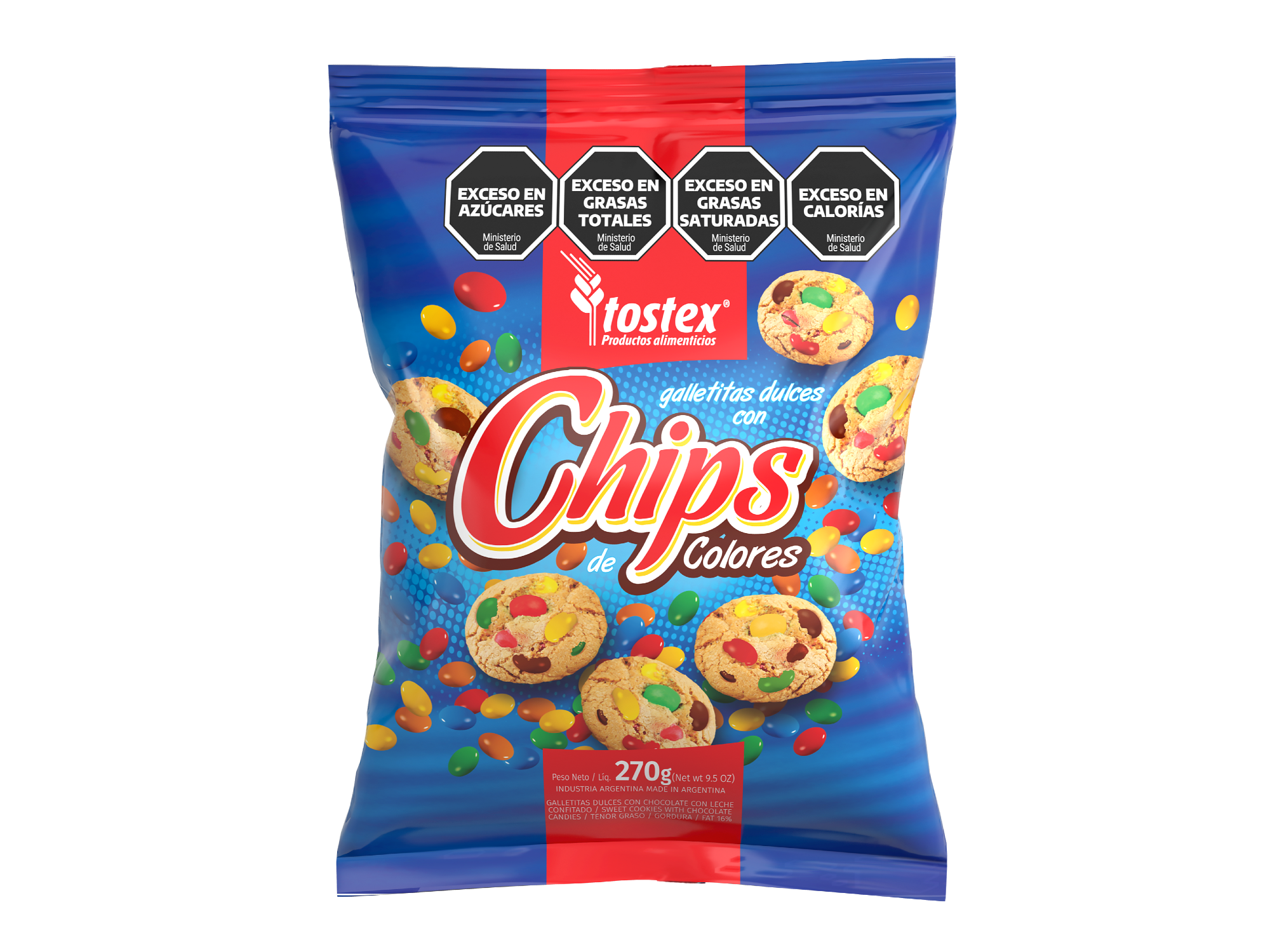 GALLETAS TOSTEX CHIPS DE COLORES