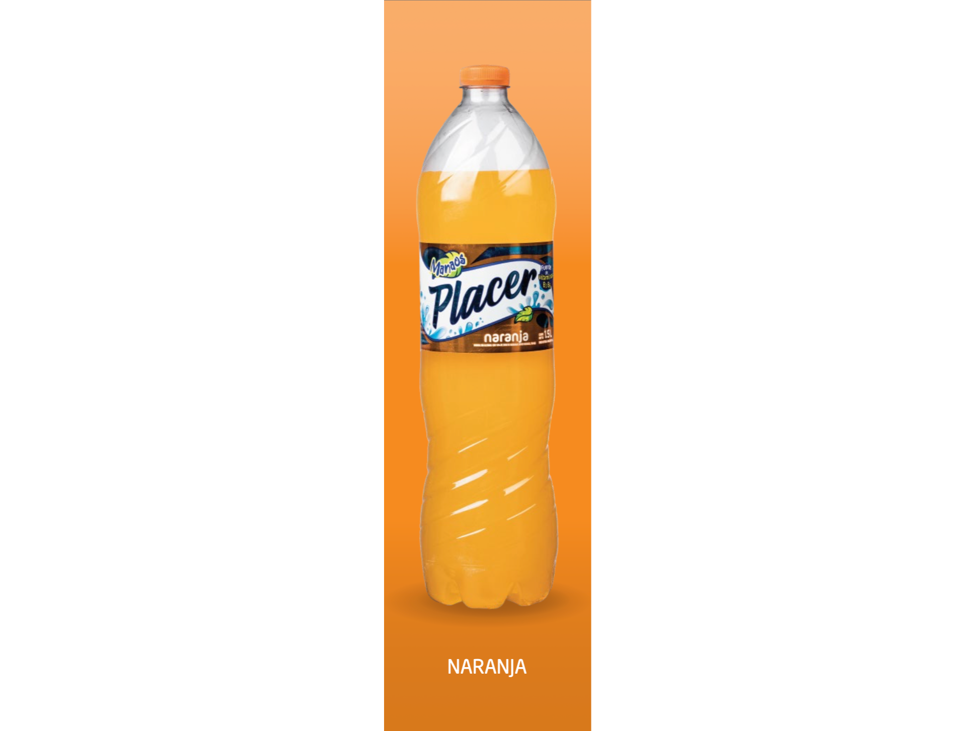 AGUA SABORIZADA PLACER SABOR NARANJA X1.5L