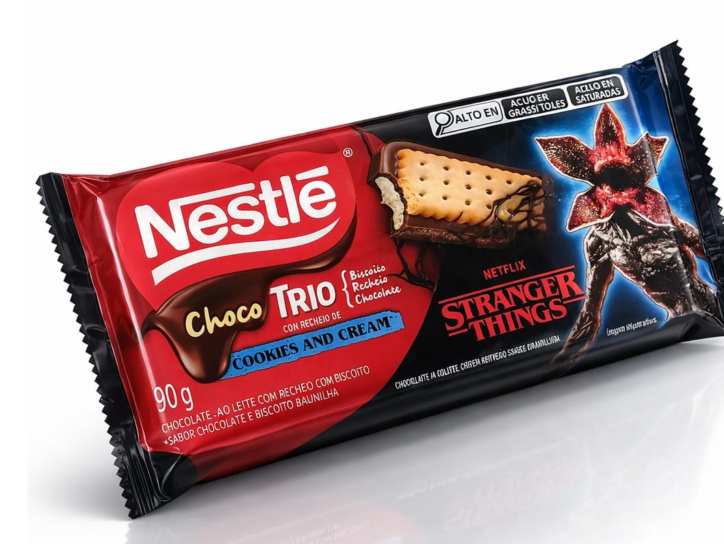 NESTLE CHOCO TRIO COOKIES AND CREAM STRANGER THINGS 🇧🇷