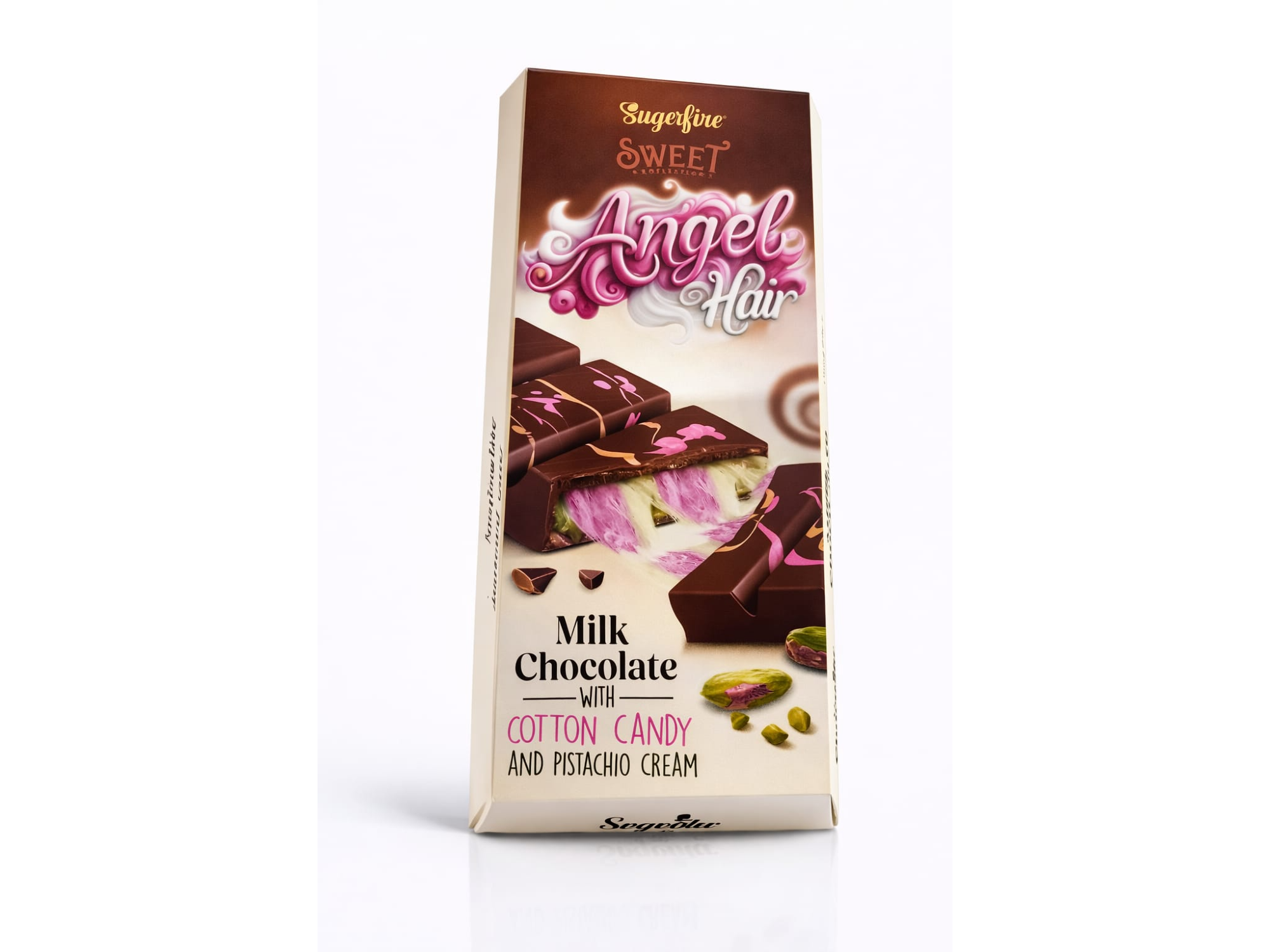 ANGEL HAIR - MILK CHOCOLATE WITH COTTON CANDY AND PISTACHIO CREAM 🇹🇷