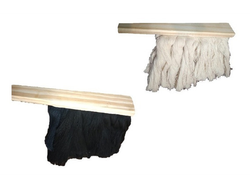 Lampazo para auto azul base madera