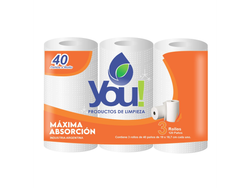 Rollo de cocina 3x40 paños YOU!