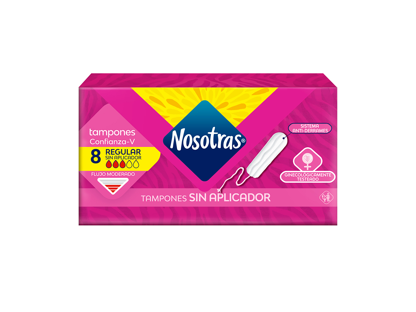 Nosotras Tampon Sin aplicador regular x8und