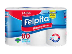 Papel Higienico Felpita 80mts x 6 unid
