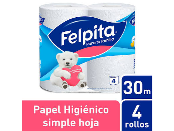 Papel Higiénico Felpita 4 x 30 mts