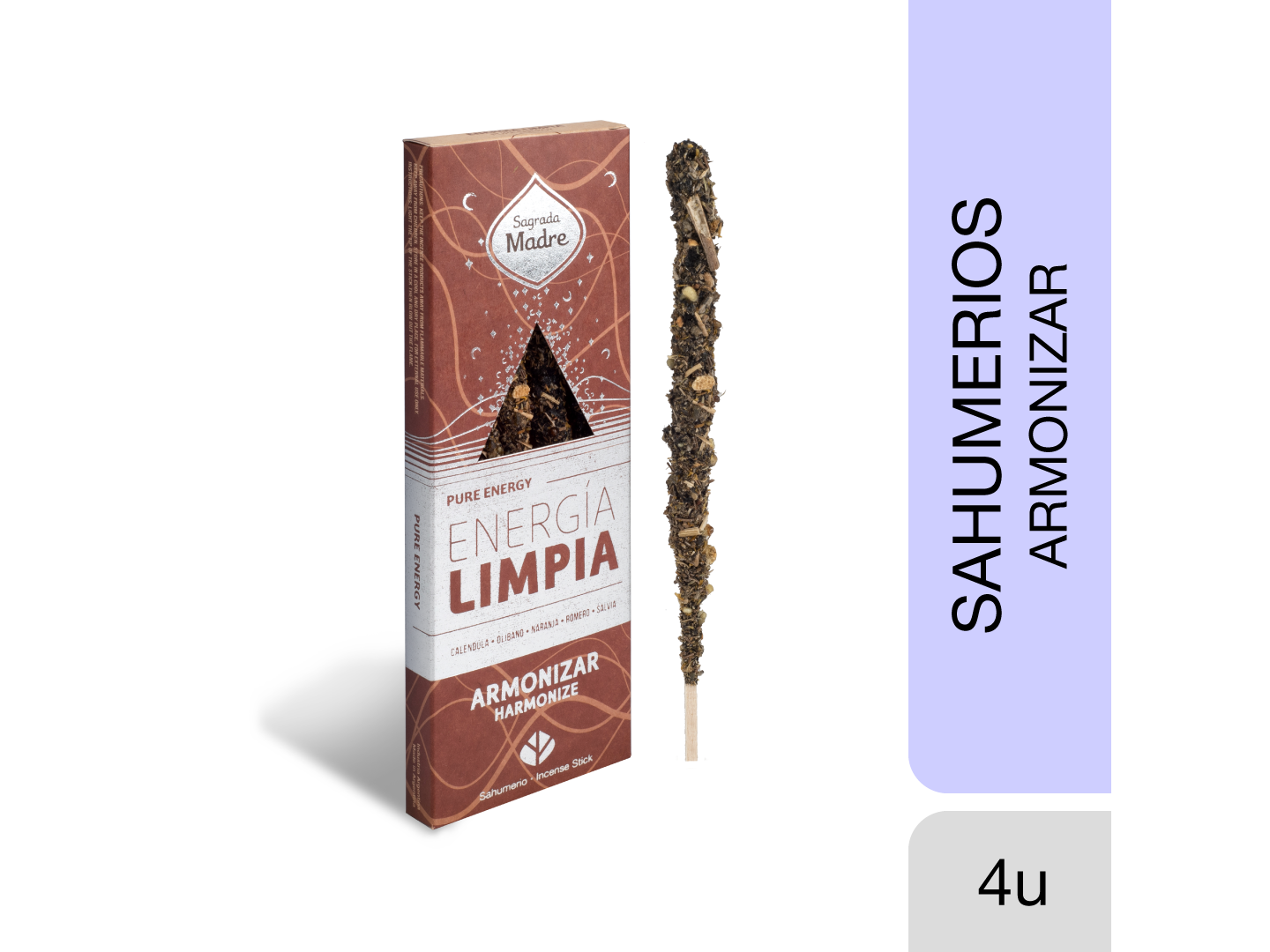 Sahumerios ENERGIA LIMPIA 4 Varillas 2hs