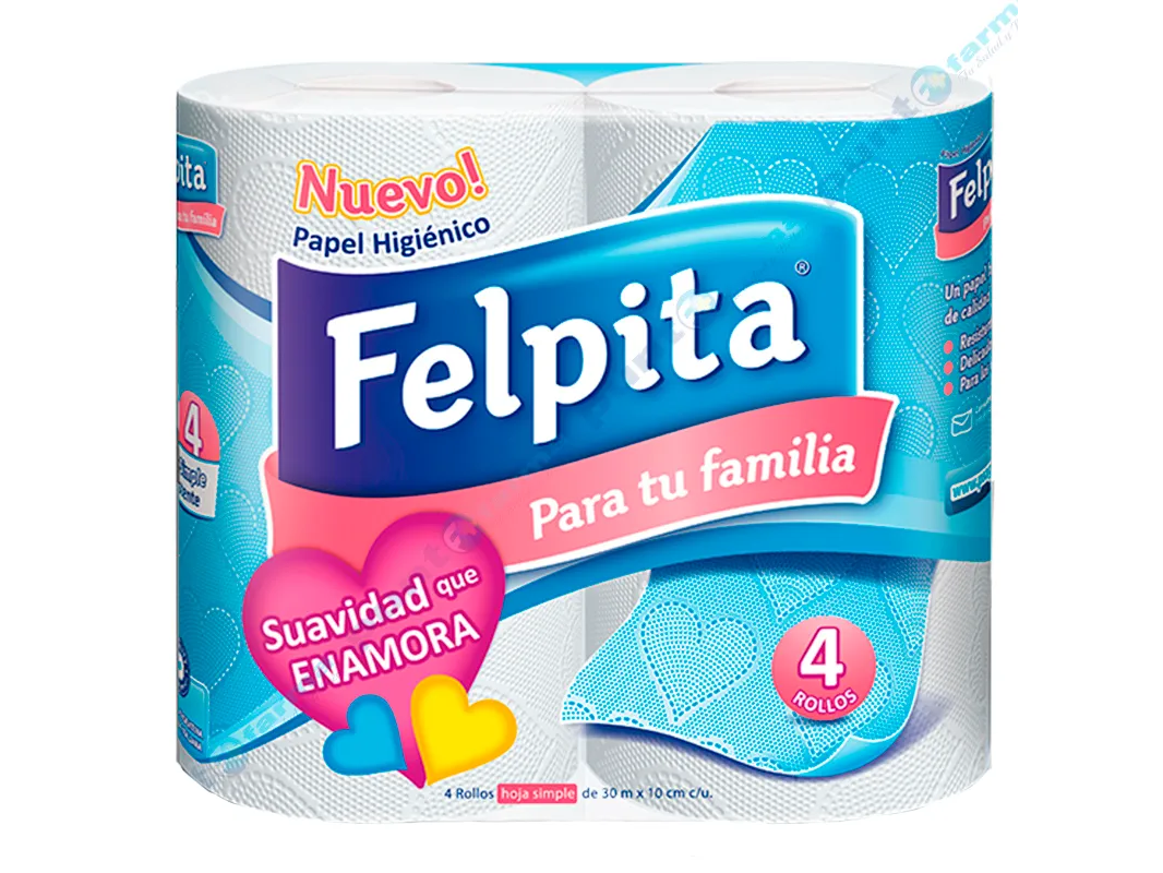 Papel Higiénico Felpita 4 x 30 mts