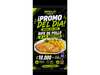 Bife de pollo a la mostaza con arroz amarillo