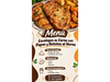 Escalope con papas y batatas al horno