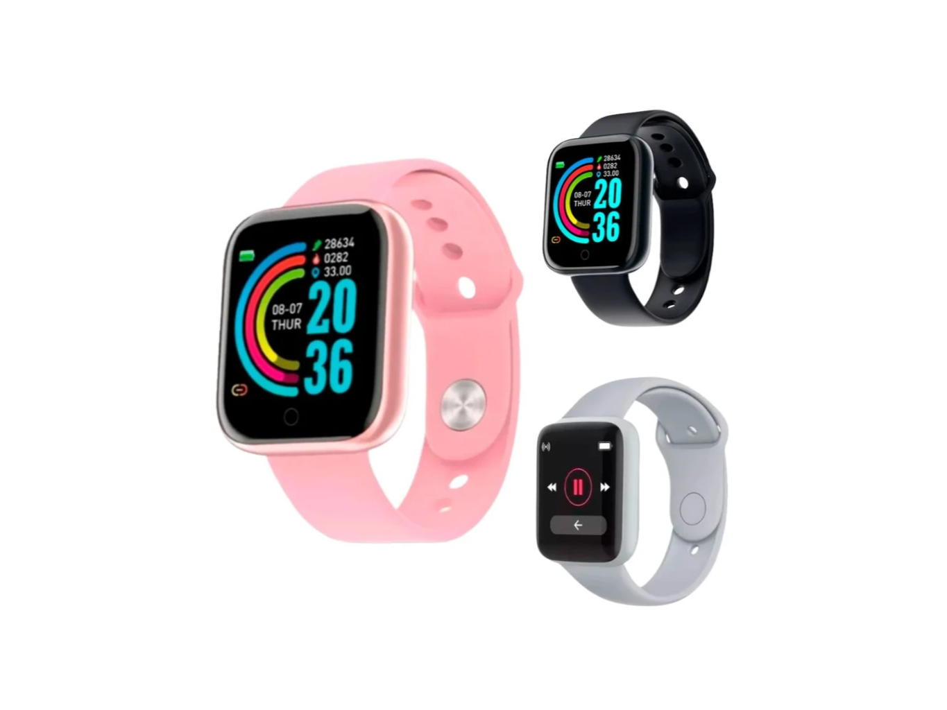 Reloj smartwatch D20 macaron