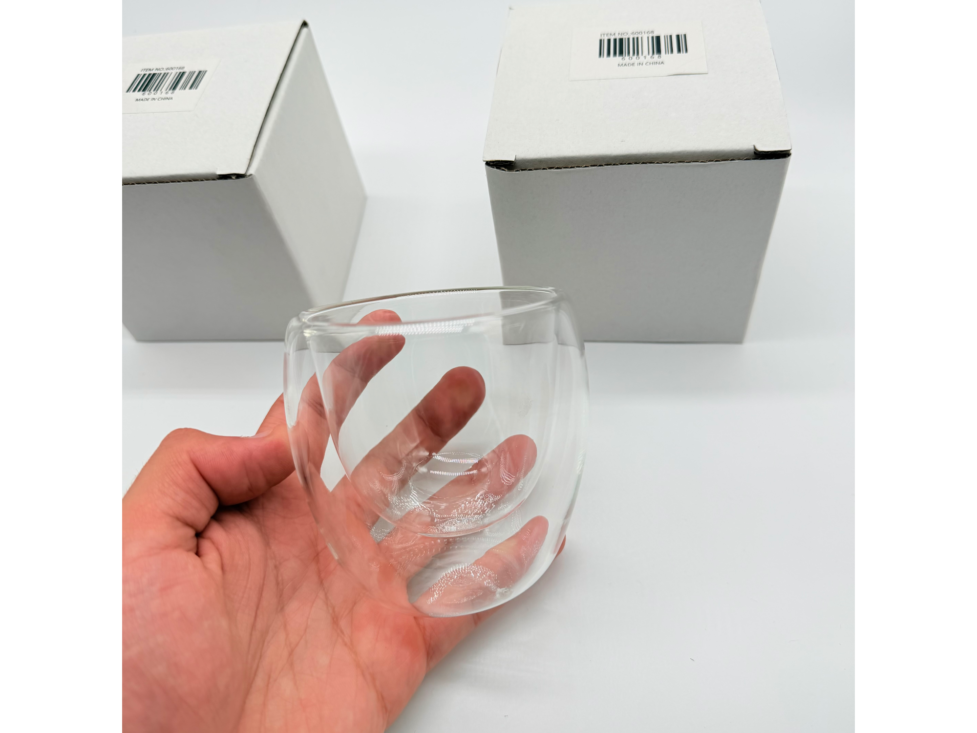 Vaso de vidrio Espresso 150ml Doble Pared Transparente