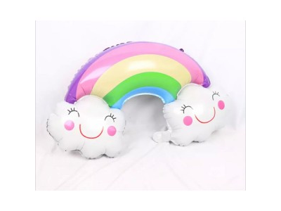 Globos arco iris con nubes 80 cm