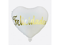 Globos corazon blanco 40 cm