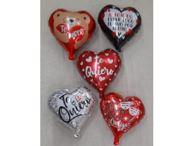 Globos corazon 25 cm (consultar modelos y colores)