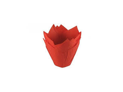 Tulipas cupcakes roja x 10 cm alto