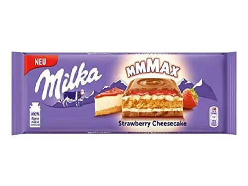 Milka MMMAX Strawberry Cheesecake x 300 gramos