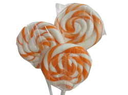 Paletas espiral naranja y blanco