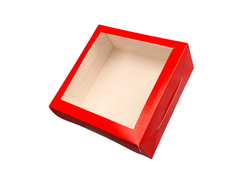 Caja Visor Roja 12 x 12 x 5 cm