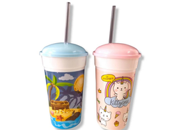 C - Vaso  infantil con sorbete