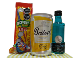 Gin Puerto de Indias + Indian Tonic Water + Golosinas Saborizantes