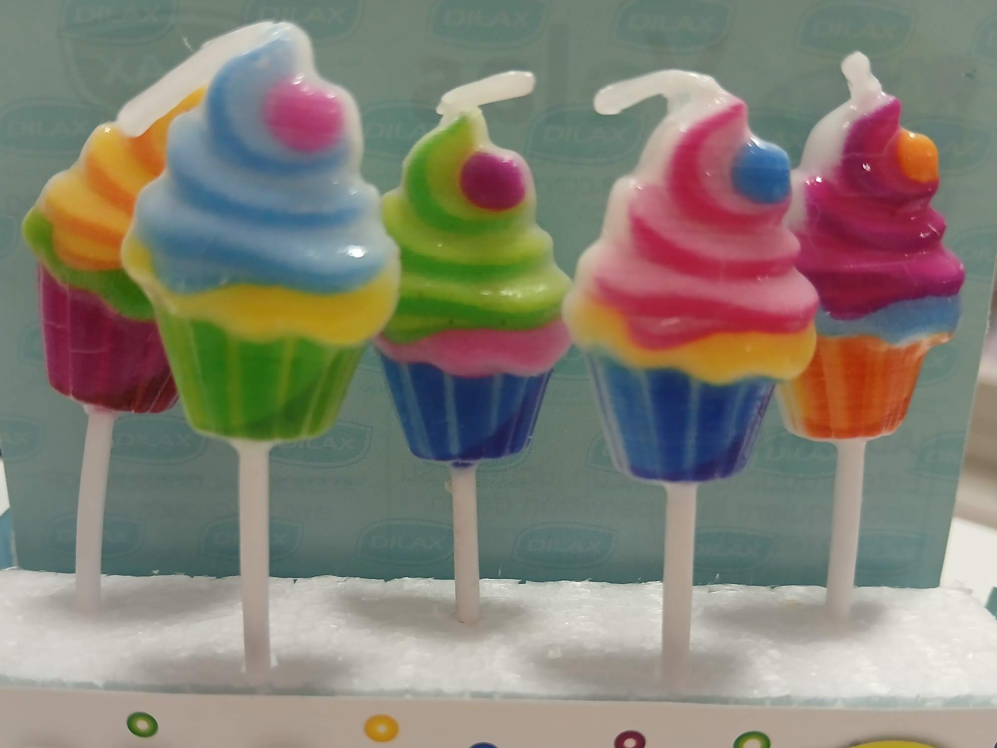 Velas Cupcakes 5 cm x unidad